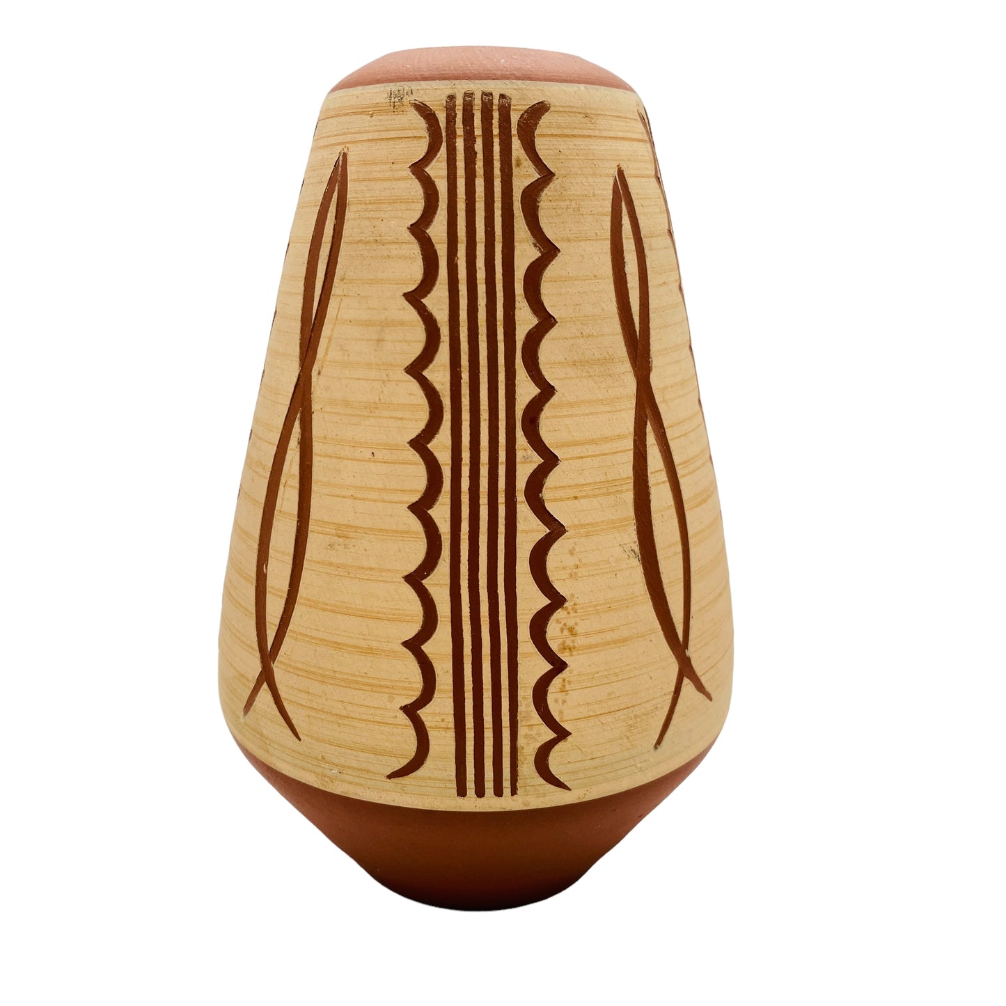 Mid Century Keramikvase braun 60er 70er Vintage Dekoration Keramik