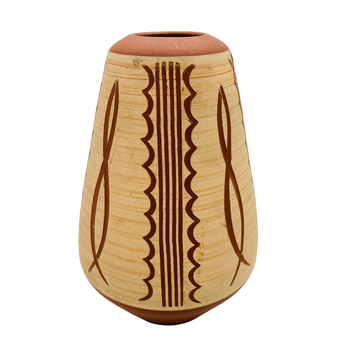 Mid Century Keramikvase braun 60er 70er Vintage Dekoration Keramik