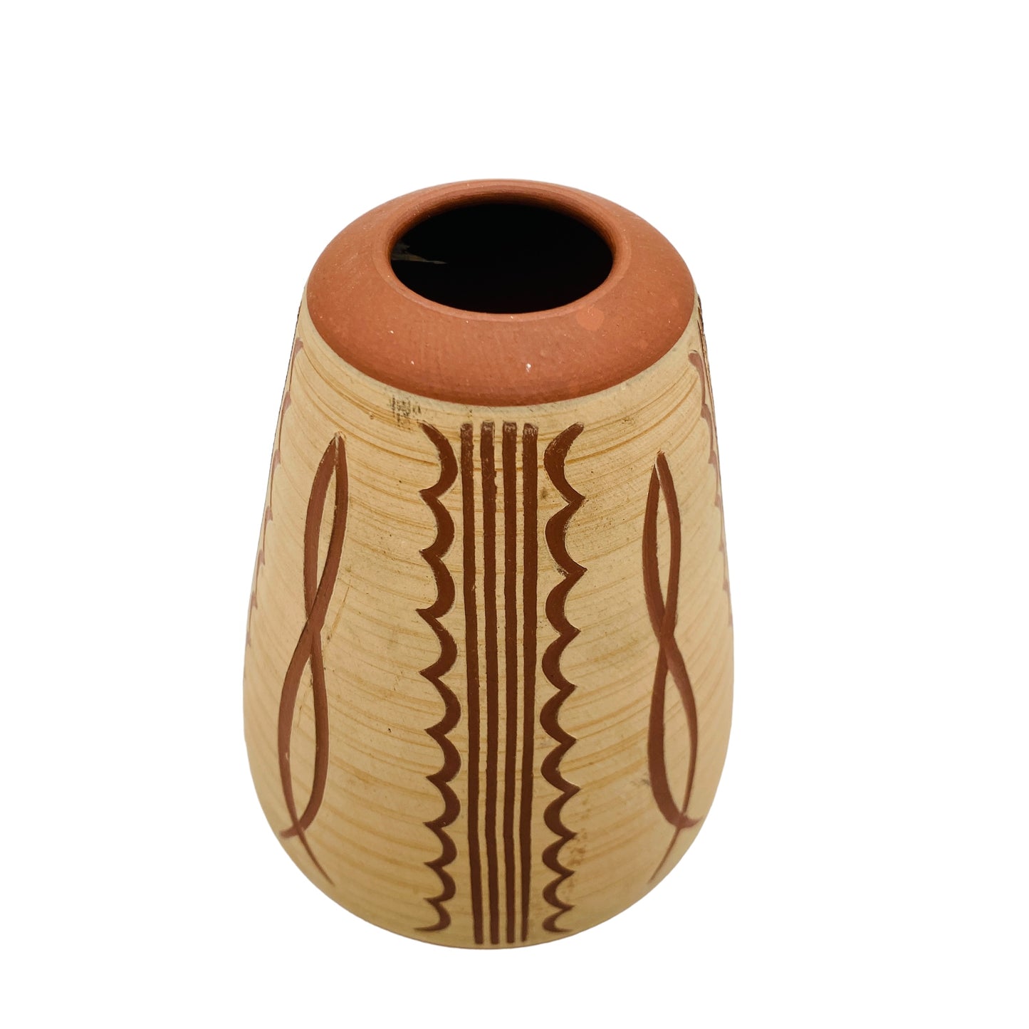 Mid Century Keramikvase braun 60er 70er Vintage Dekoration Keramik