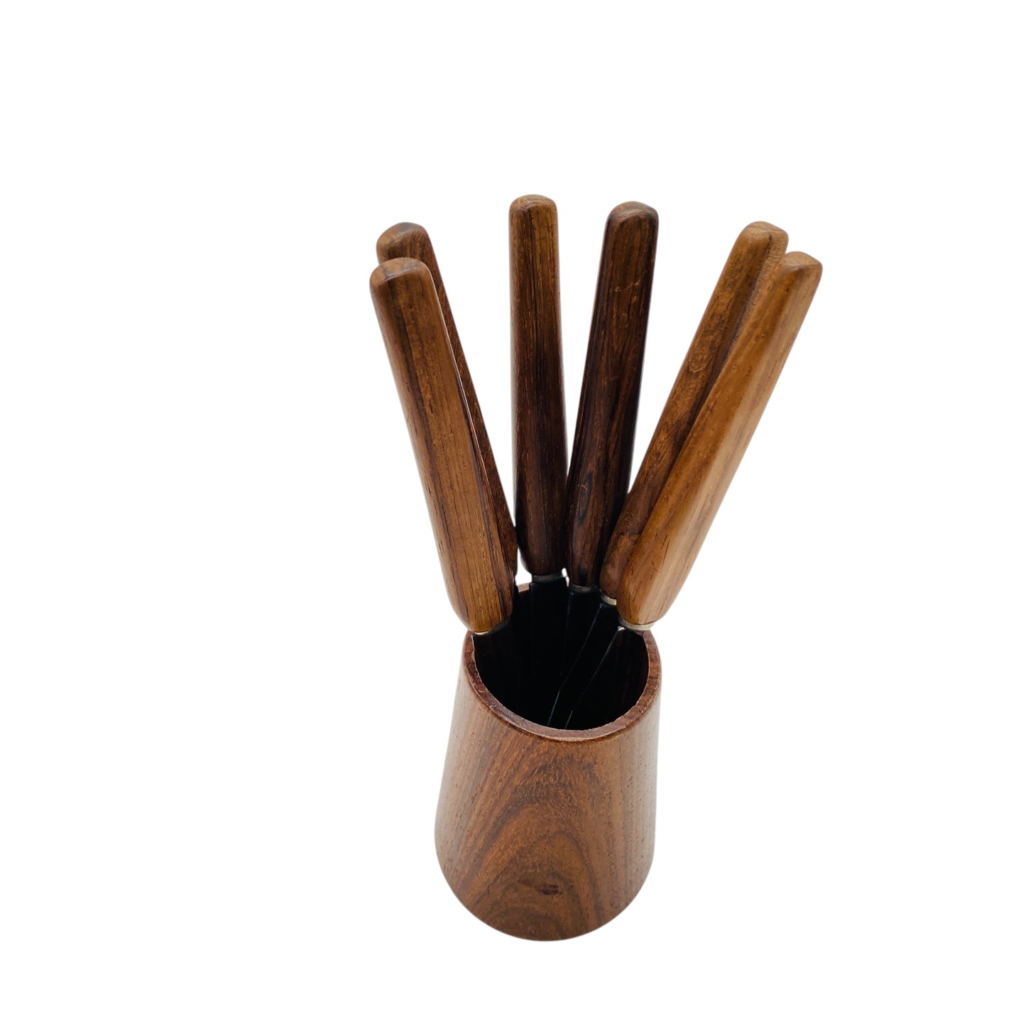 Mid Century Obstmesser Apfelmesser Orangenmesser 6er Set für Dessert Holzgriff