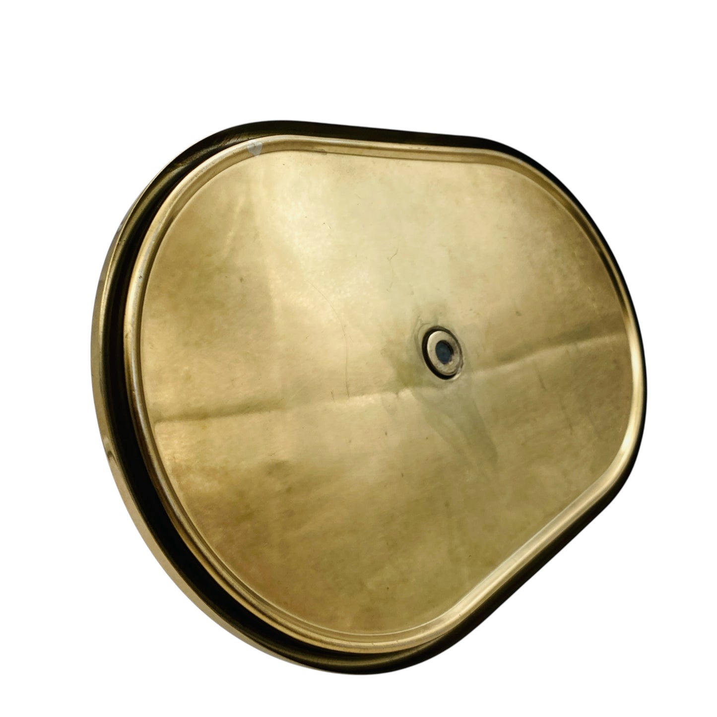 Mid Century Tablett für Schnapsgläser Dekoration 50er 60er Jahre Hausbar Messing beige