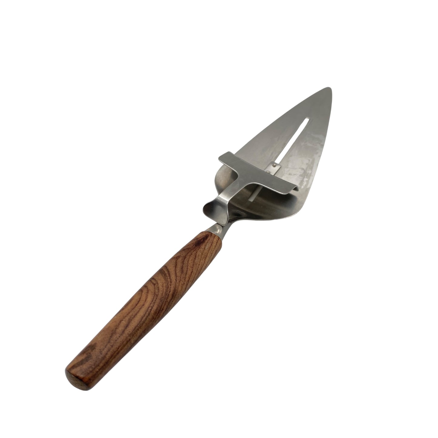 Mid Century Tortenheber mit Schieber Edelstahl Holz 60er 70er Jahre