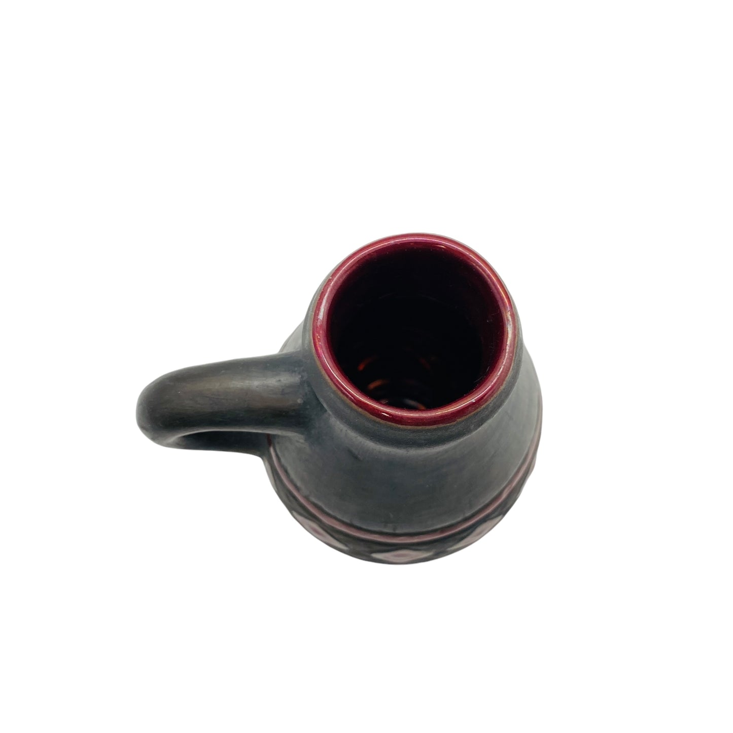 Mid Century Vase Keramik braun Rauten Dekor 60er 70er Jahre