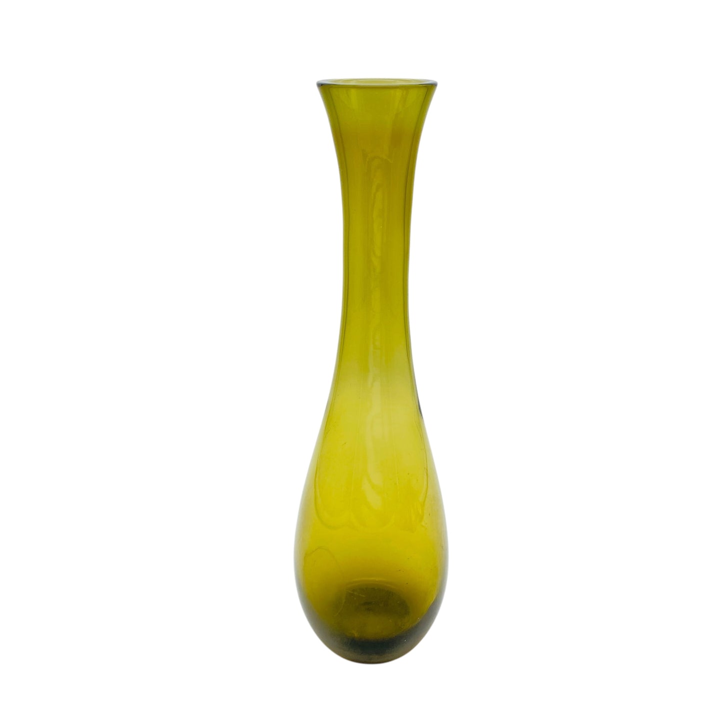 Mid Century Vase grün Glas 60er 70er Jahre Vintage Dekoration