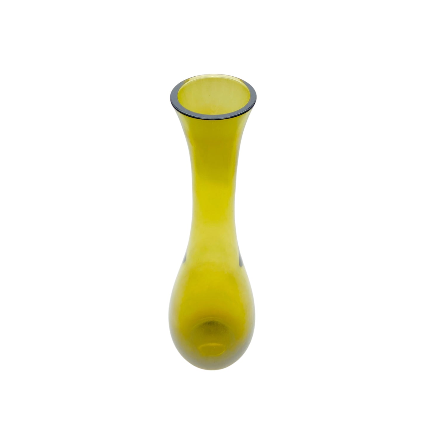 Mid Century Vase grün Glas 60er 70er Jahre Vintage Dekoration