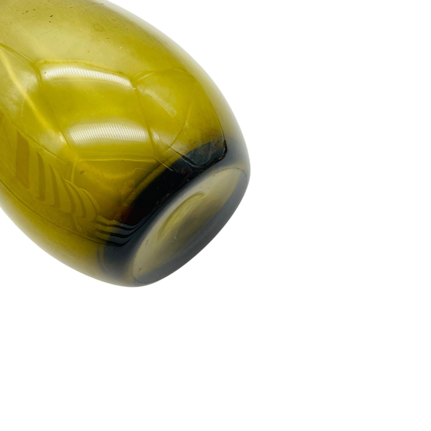Mid Century Vase grün Glas 60er 70er Jahre Vintage Dekoration
