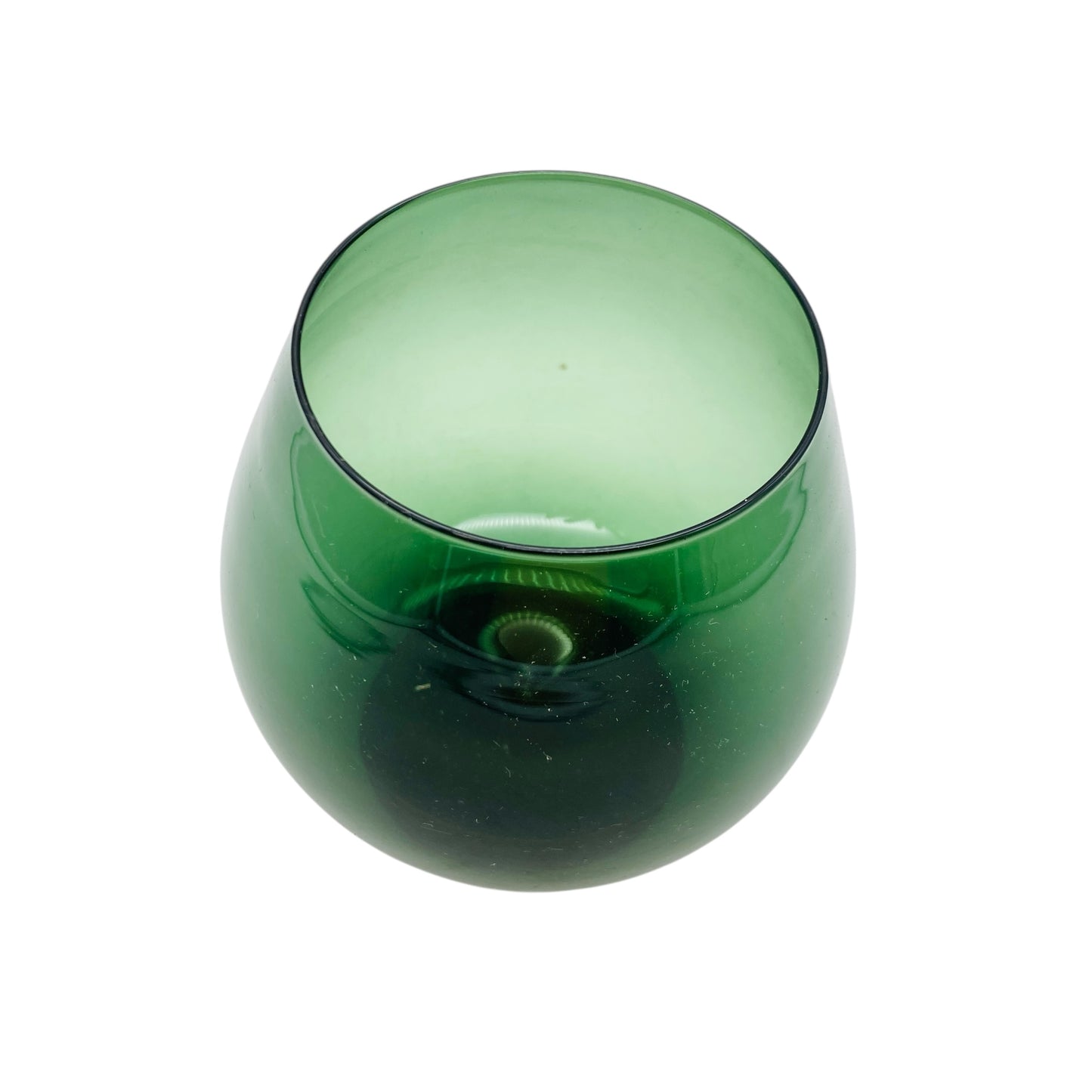 Mid Century Vase grün mossgrün aus Glas Dekoration der 60er 70er Jahre