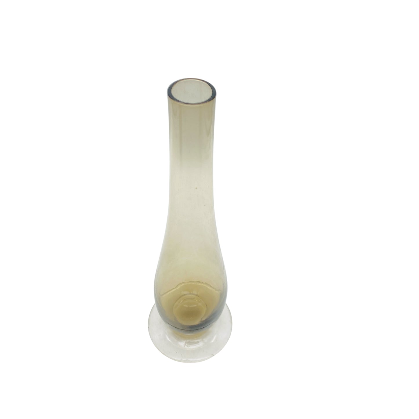 Mid Century Vase in Rauchglas grau Dekoration der 1960er 7190er Jahre aus Glas