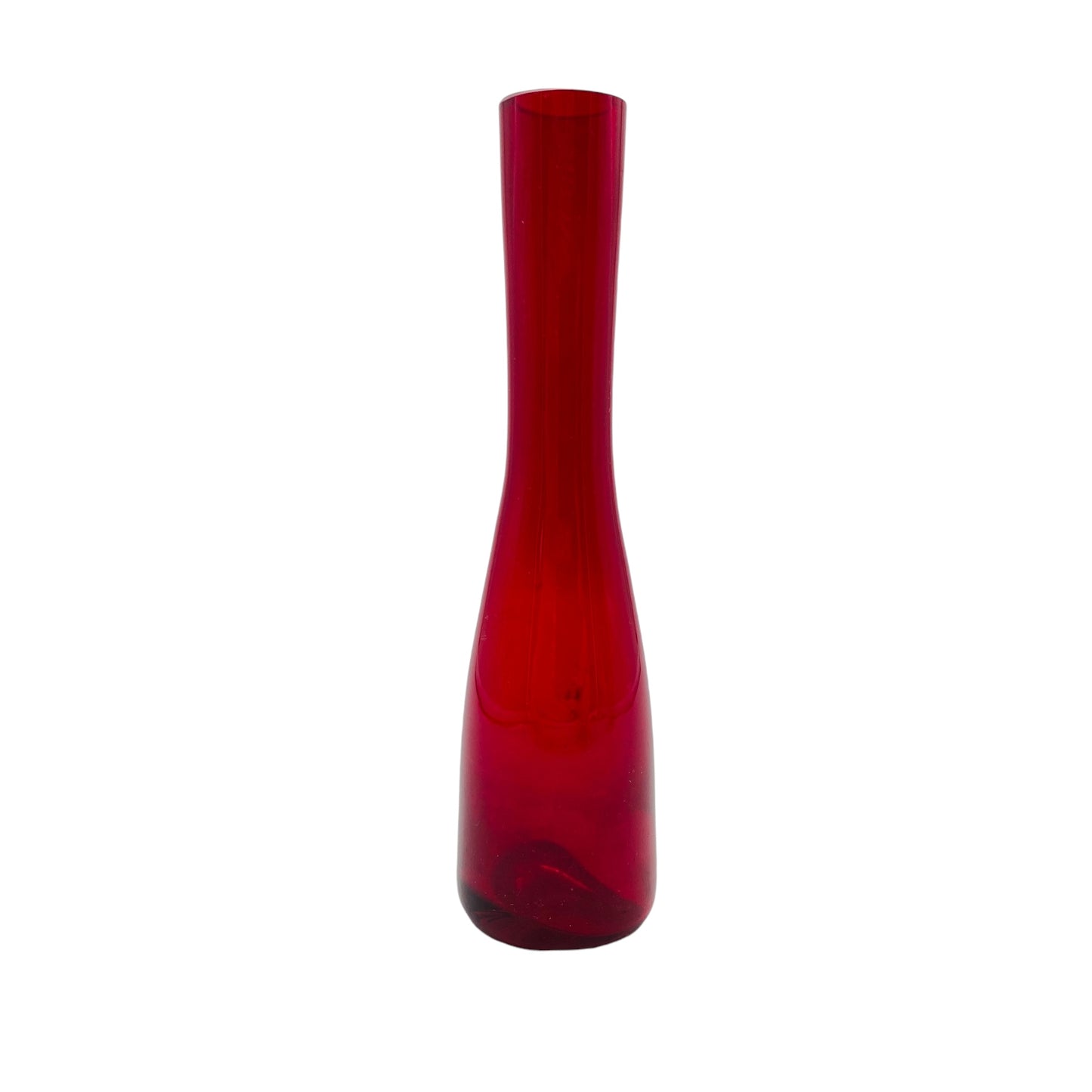 Mid Century Vase rot Blumenvase Glas 50er 60er 70er Dekoration