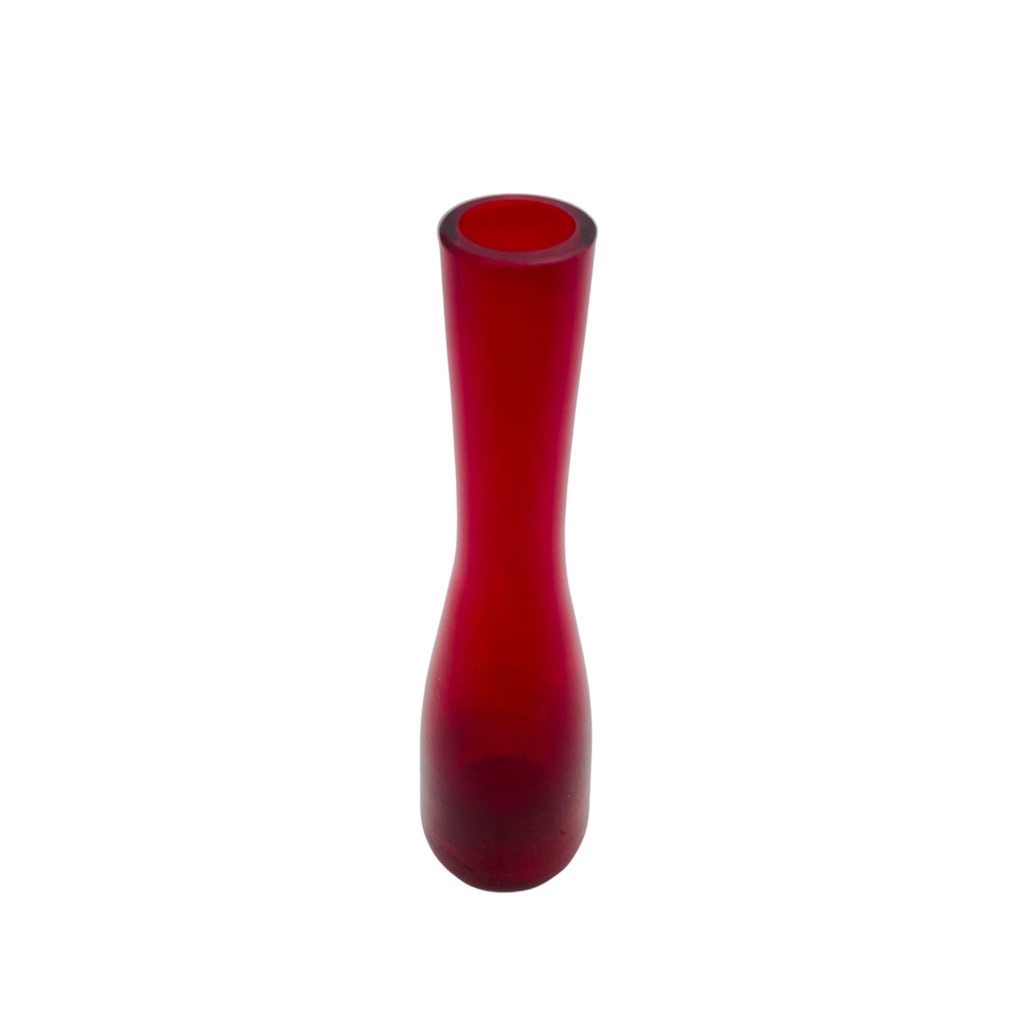 Mid Century Vase rot Blumenvase Glas 50er 60er 70er Dekoration