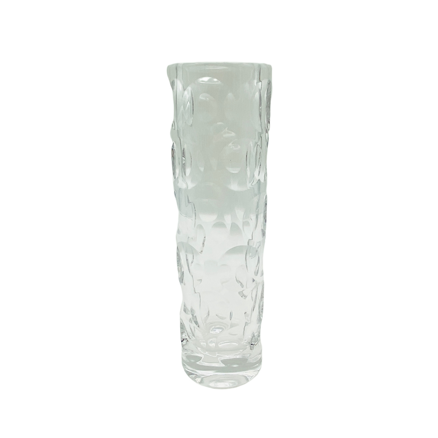 Nachtmann Vase Glas transparent mit Linsenschliff 70er 80er Jahre