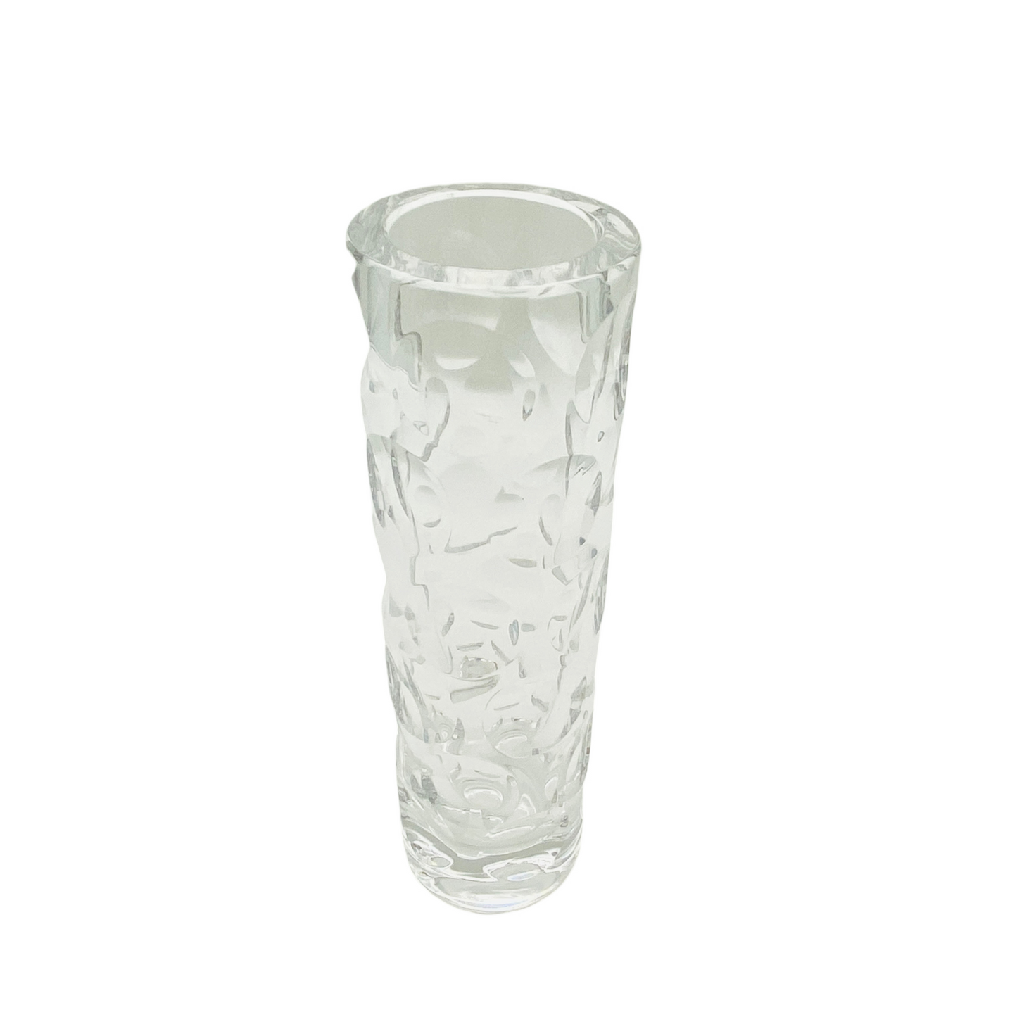 Nachtmann Vase Glas transparent mit Linsenschliff 70er 80er Jahre