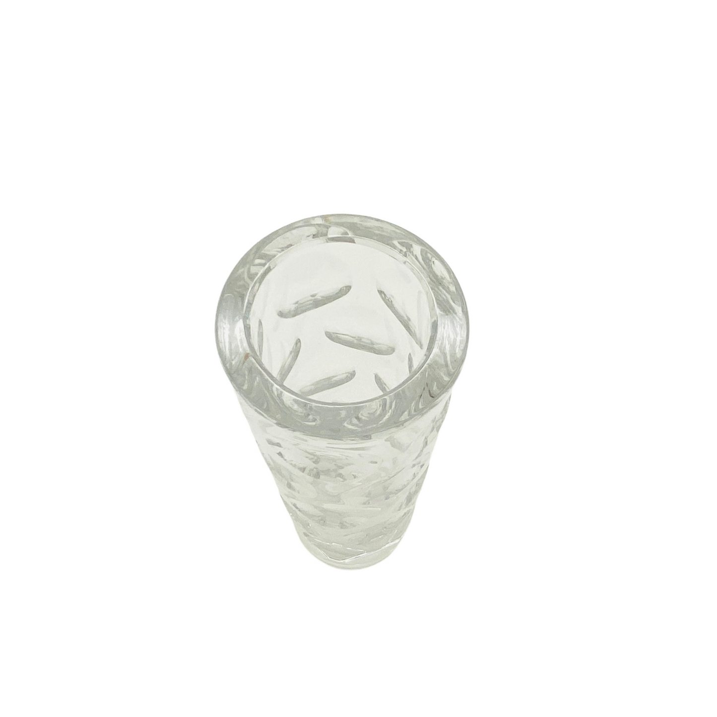 Nachtmann Vase Glas transparent mit Linsenschliff 70er 80er Jahre