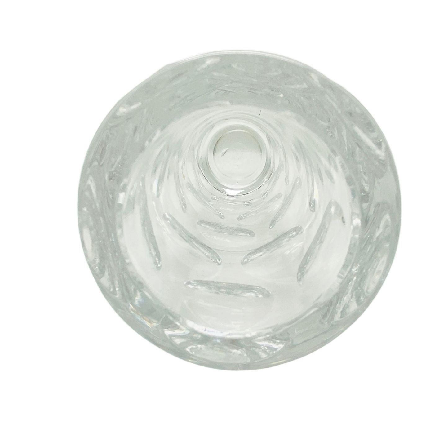 Nachtmann Vase Glas transparent mit Linsenschliff 70er 80er Jahre