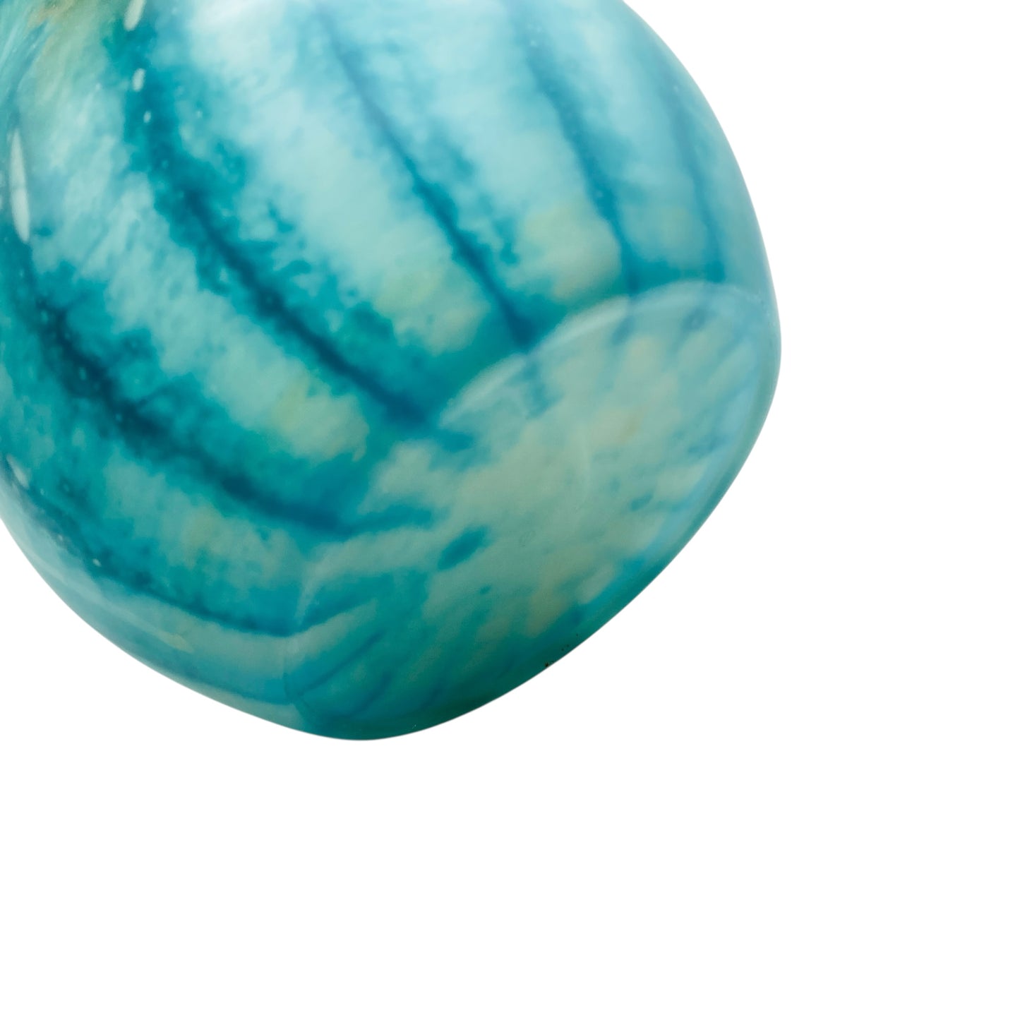 PEILL Vase satiniert grün gewellt in Spiralen 60er 70er Jahre moderne Dekoration
