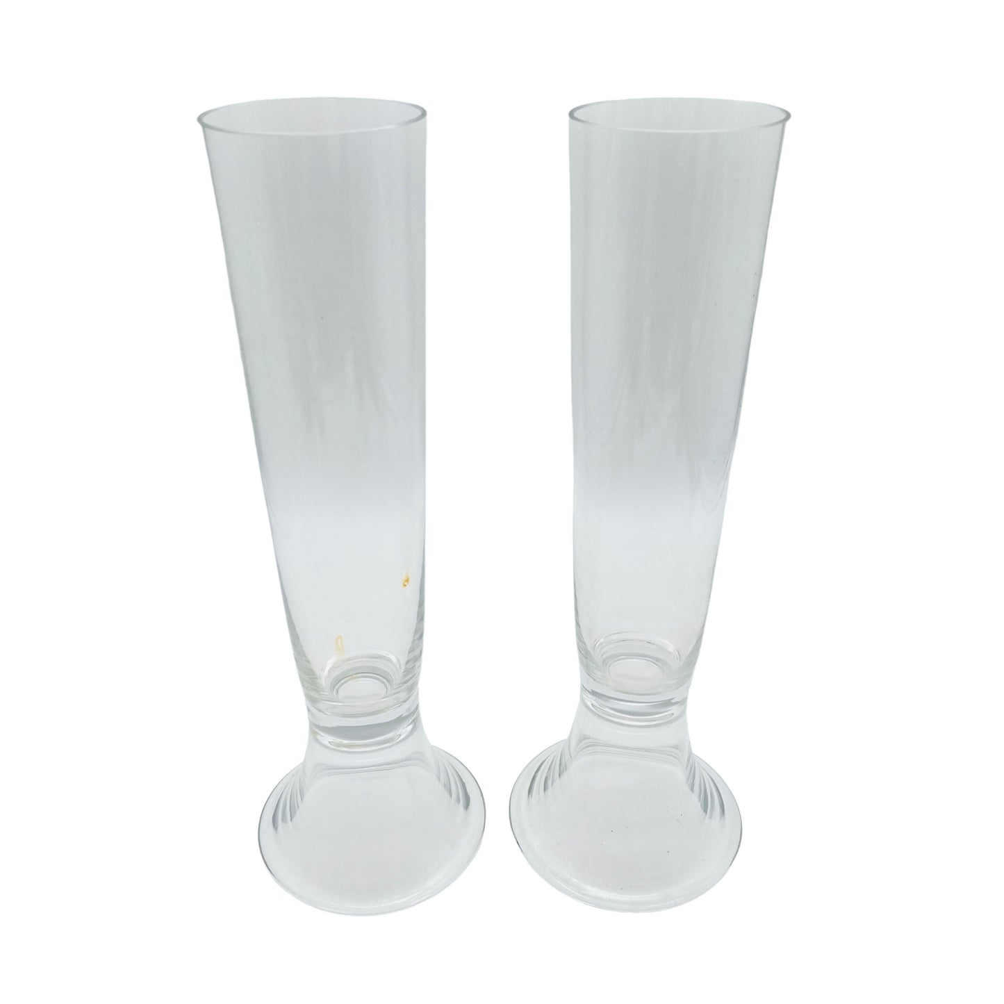 Paar Vasen transparent Glas Vintage 70er Jahre