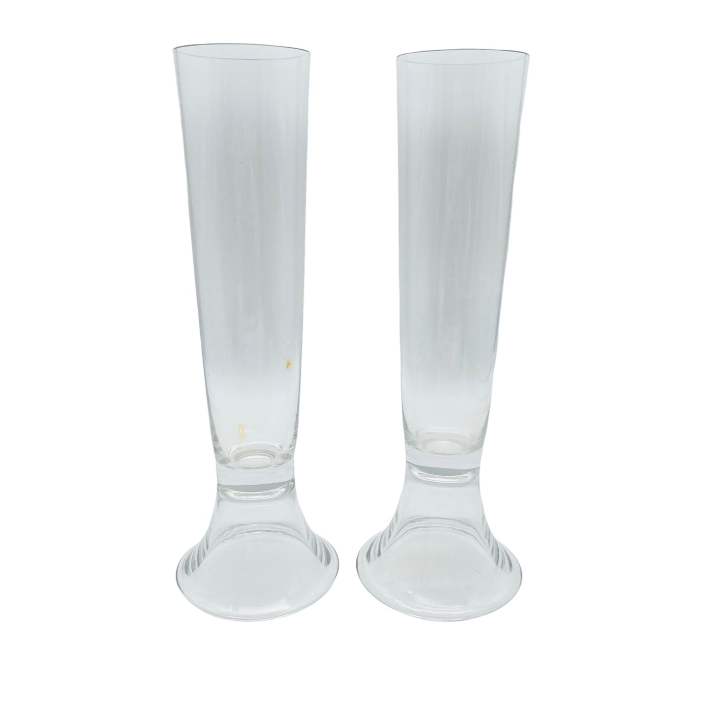 Paar Vasen transparent Glas Vintage 70er Jahre
