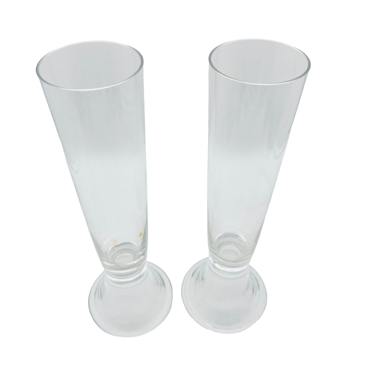 Paar Vasen transparent Glas Vintage 70er Jahre