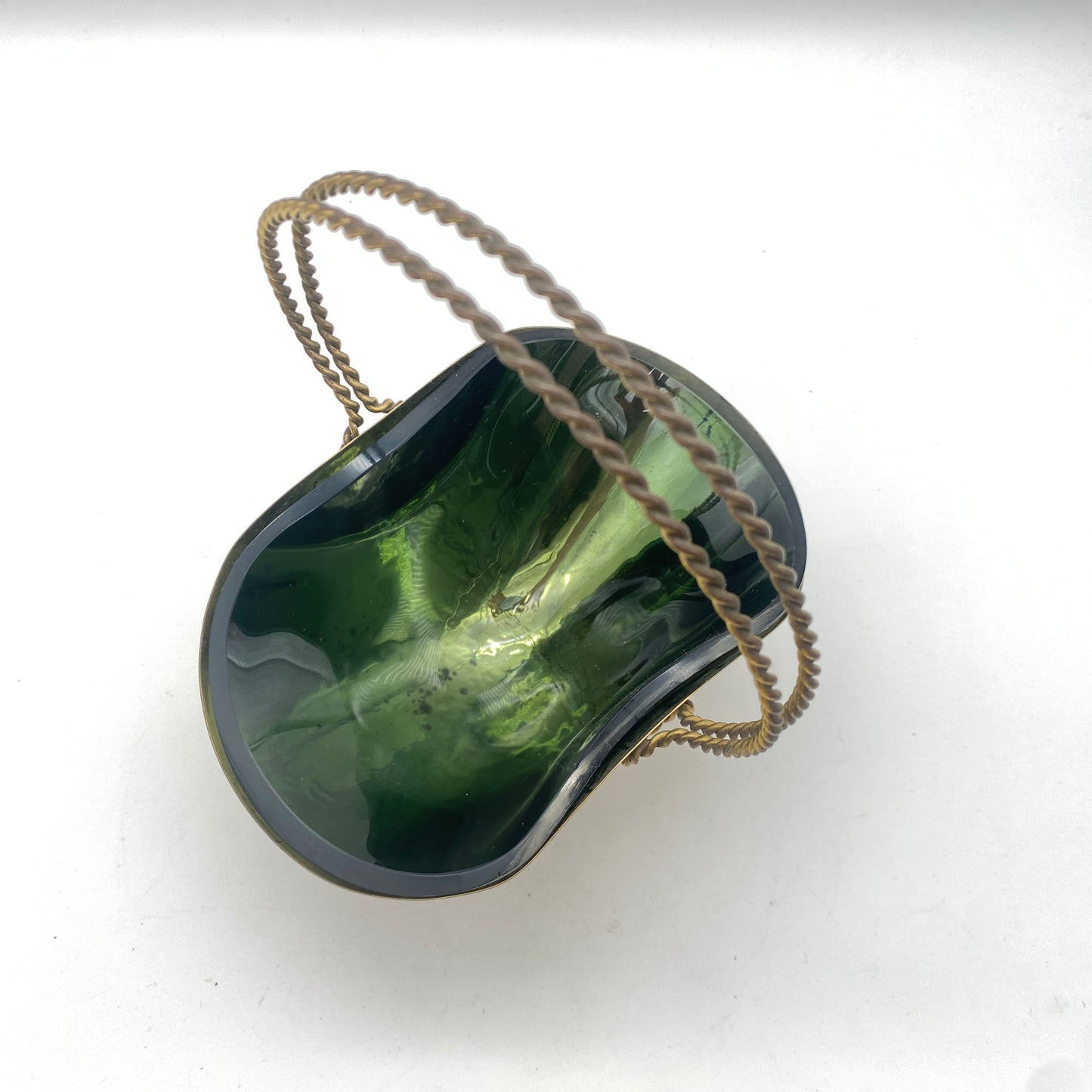 Perli Schale Korb Messing Glas 40er 50er Mid Century Schwäbisch Gmünd