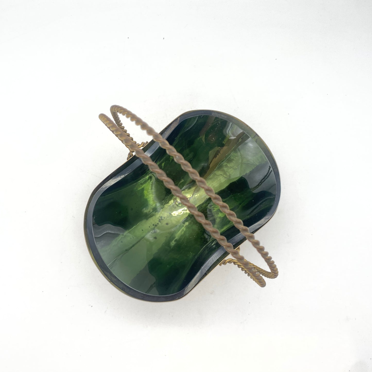 Perli Schale Korb Messing Glas 40er 50er Mid Century Schwäbisch Gmünd