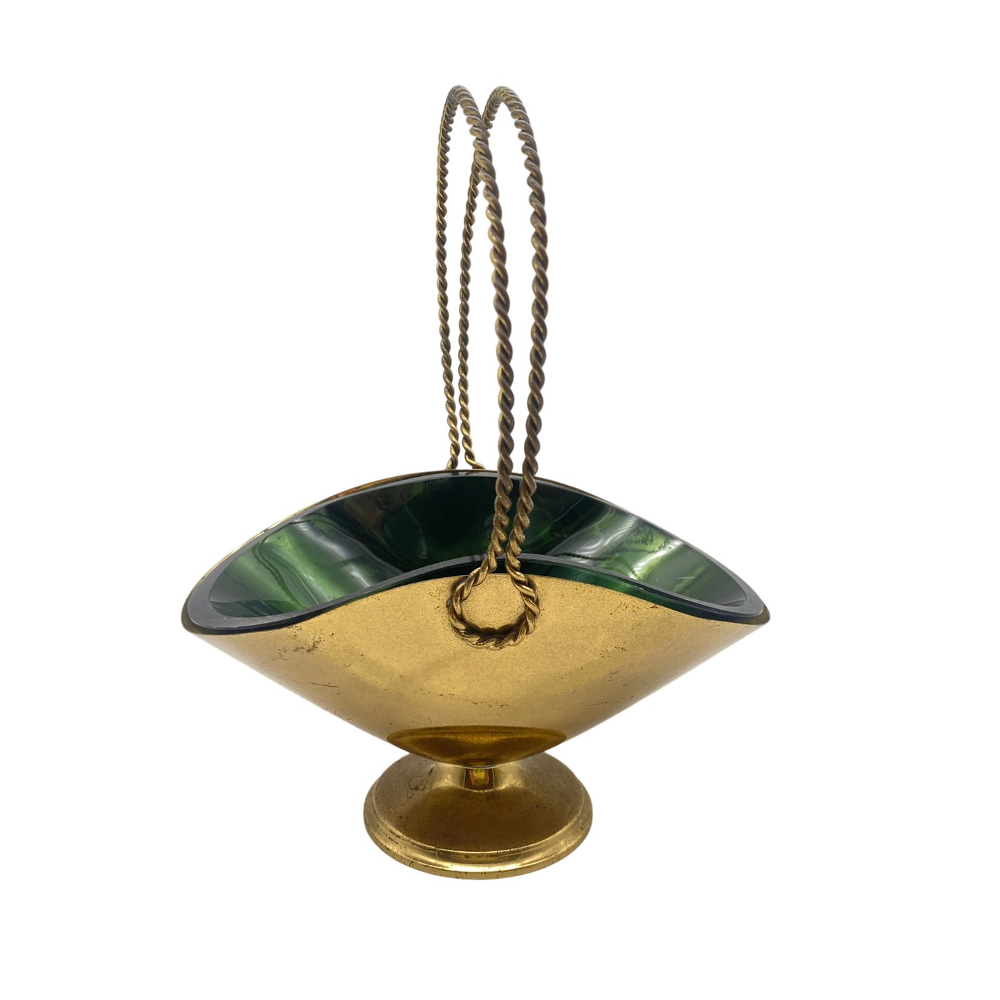 Perli Schale Korb Messing Glas 40er 50er Mid Century Schwäbisch Gmünd