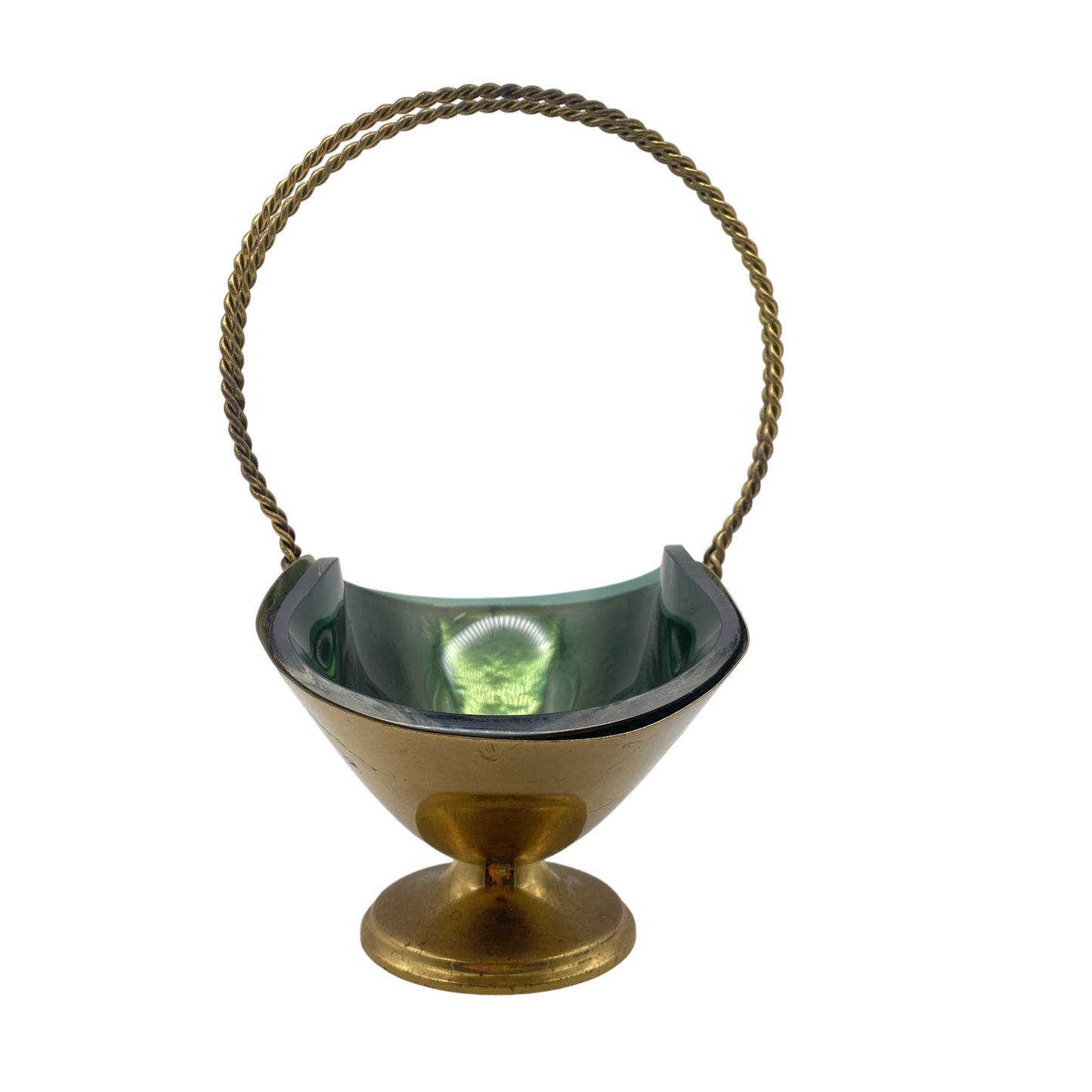 Perli Schale Korb Messing Glas 40er 50er Mid Century Schwäbisch Gmünd