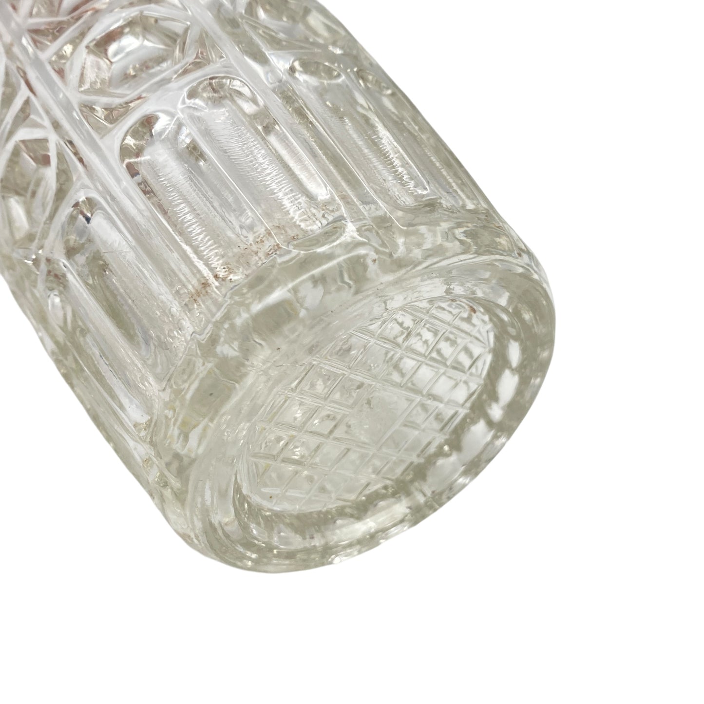 Pressglas Vase Vintage 60er 70er Jahre 23 cm transparent Dekoration Glas