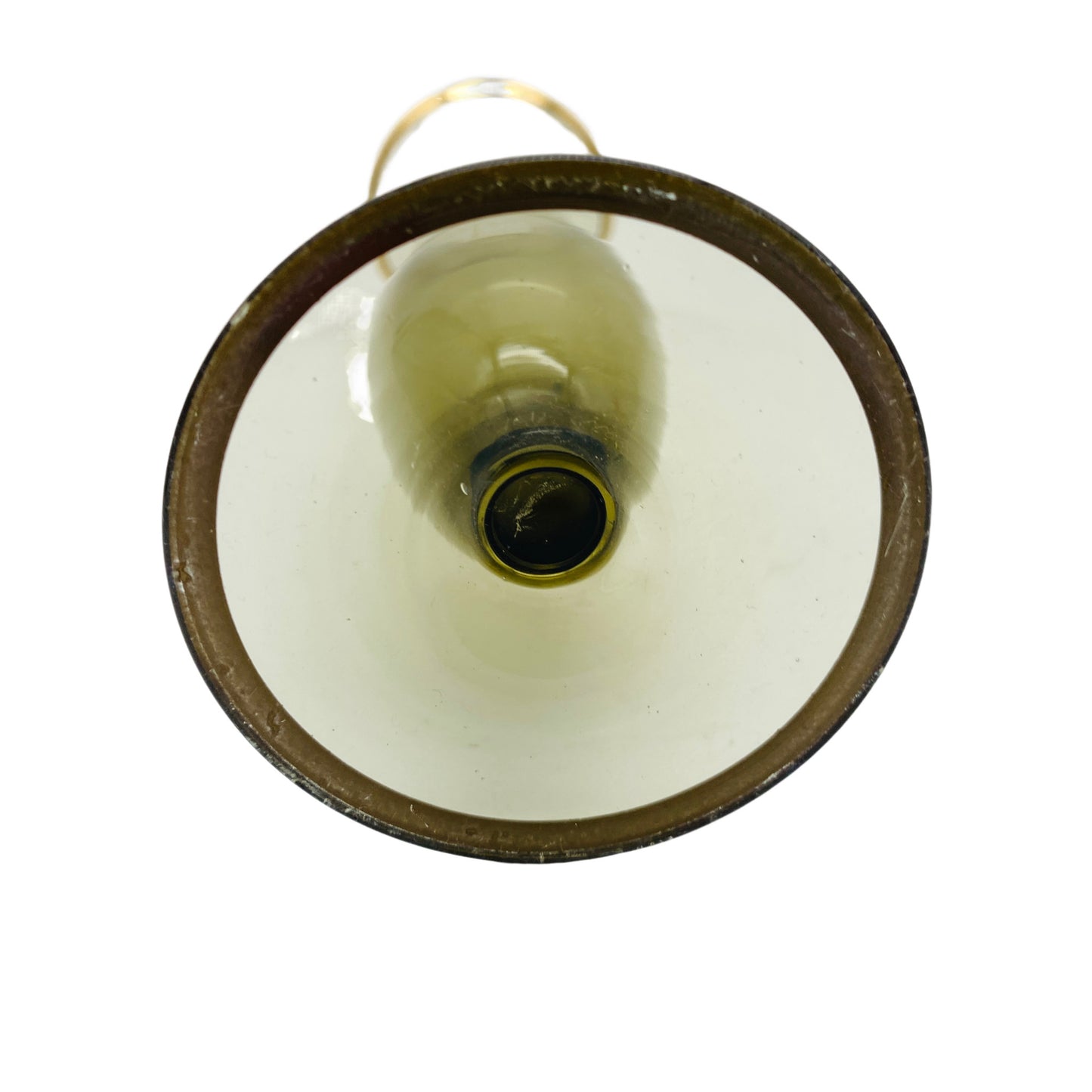 Rauchglasvase mit Goldrand Trichtervase 50er 60er Mid Century Vintage