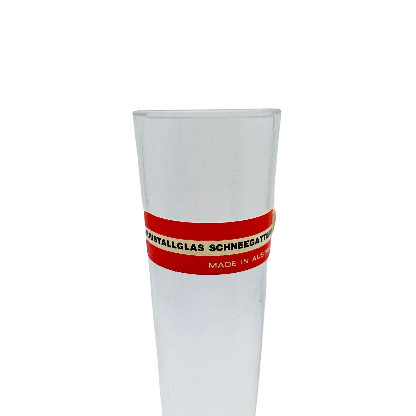 SCHNEEGATTERN Vase 60er Jahre transparent Klarglas Glas Österreich