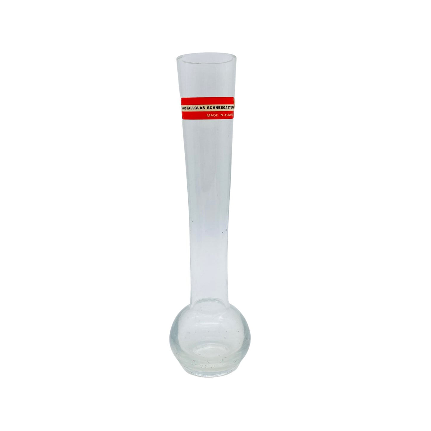 SCHNEEGATTERN Vase 60er Jahre transparent Klarglas Glas Österreich