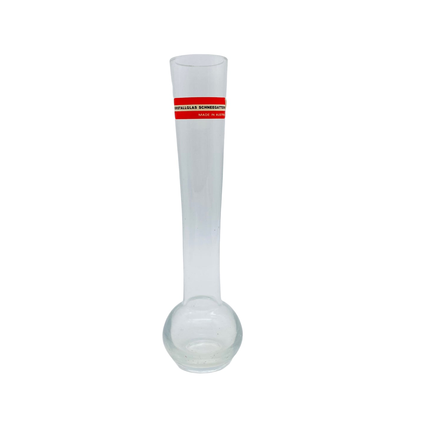 SCHNEEGATTERN Vase 60er Jahre transparent Klarglas Glas Österreich