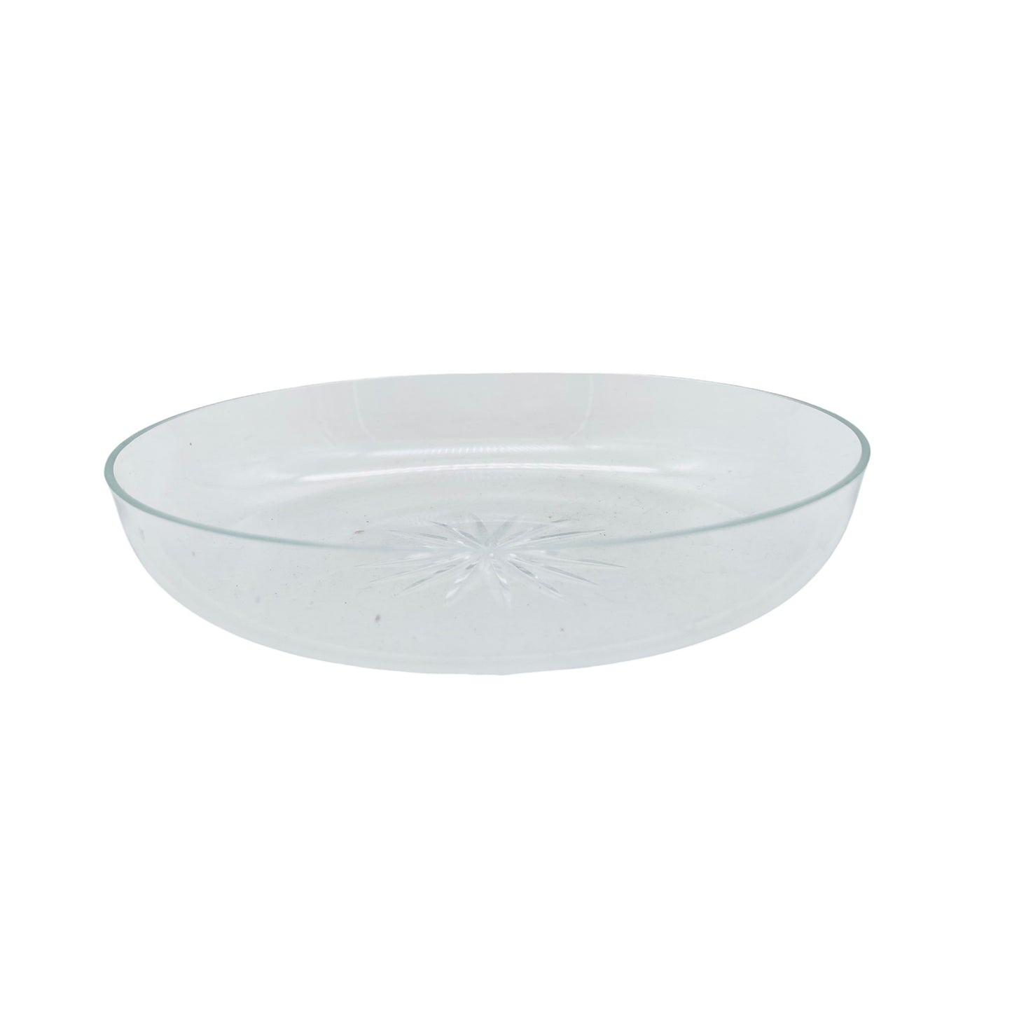 Schale Glas Mid Century 50er 60er Stern beschliffen Vintage