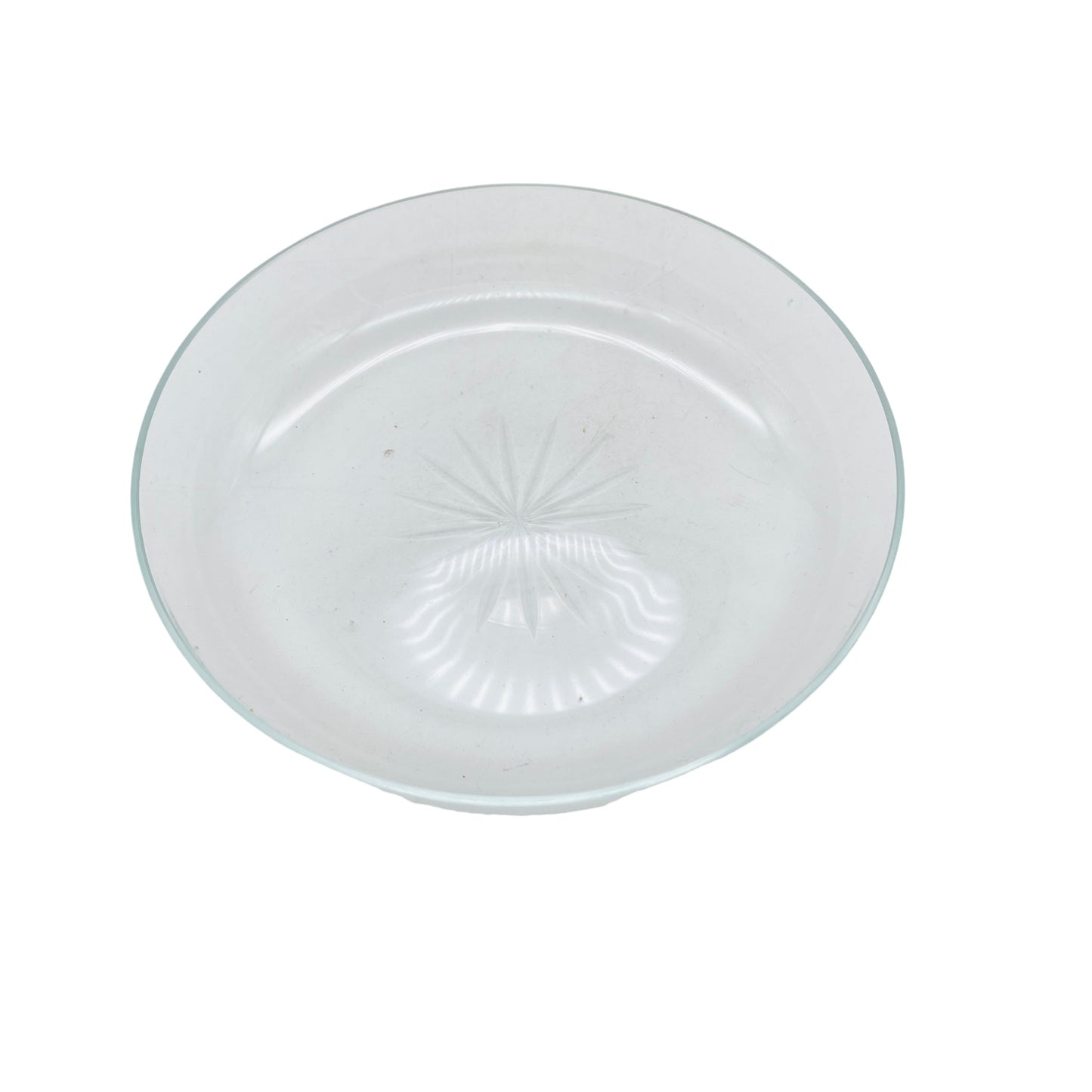 Schale Glas Mid Century 50er 60er Stern beschliffen Vintage
