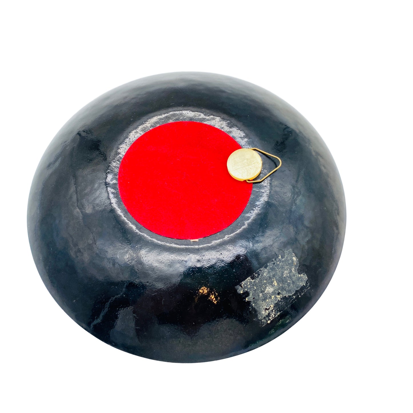 Schale aus Emaille braun rosa Blüten Mid Century Lounge 50er 60er Jahre