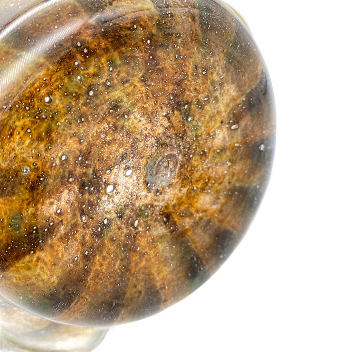 Schale braun Glas gewellt Vintage 60er 70er Jahre