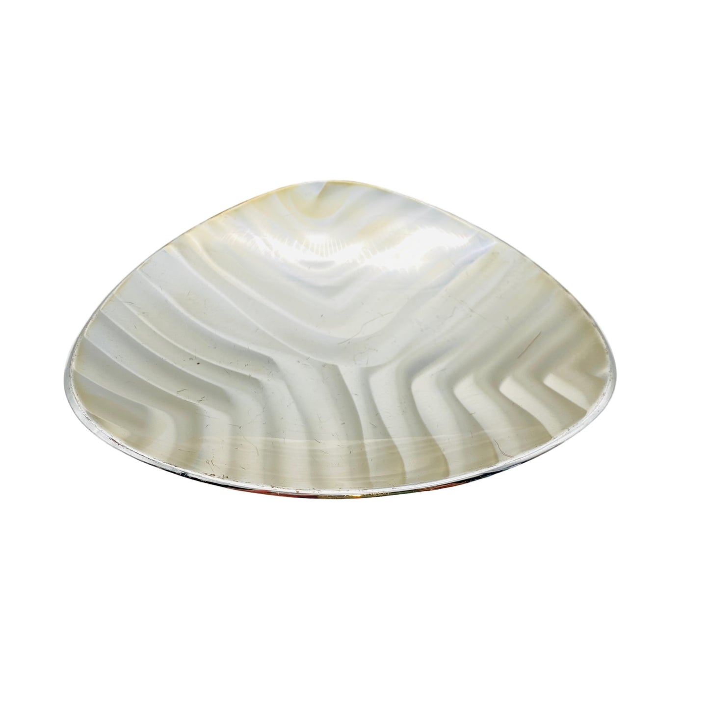 Schale mit Kugelfüßen versilbert mit Dekor 60er 70er Jahre Mid Century Lounge