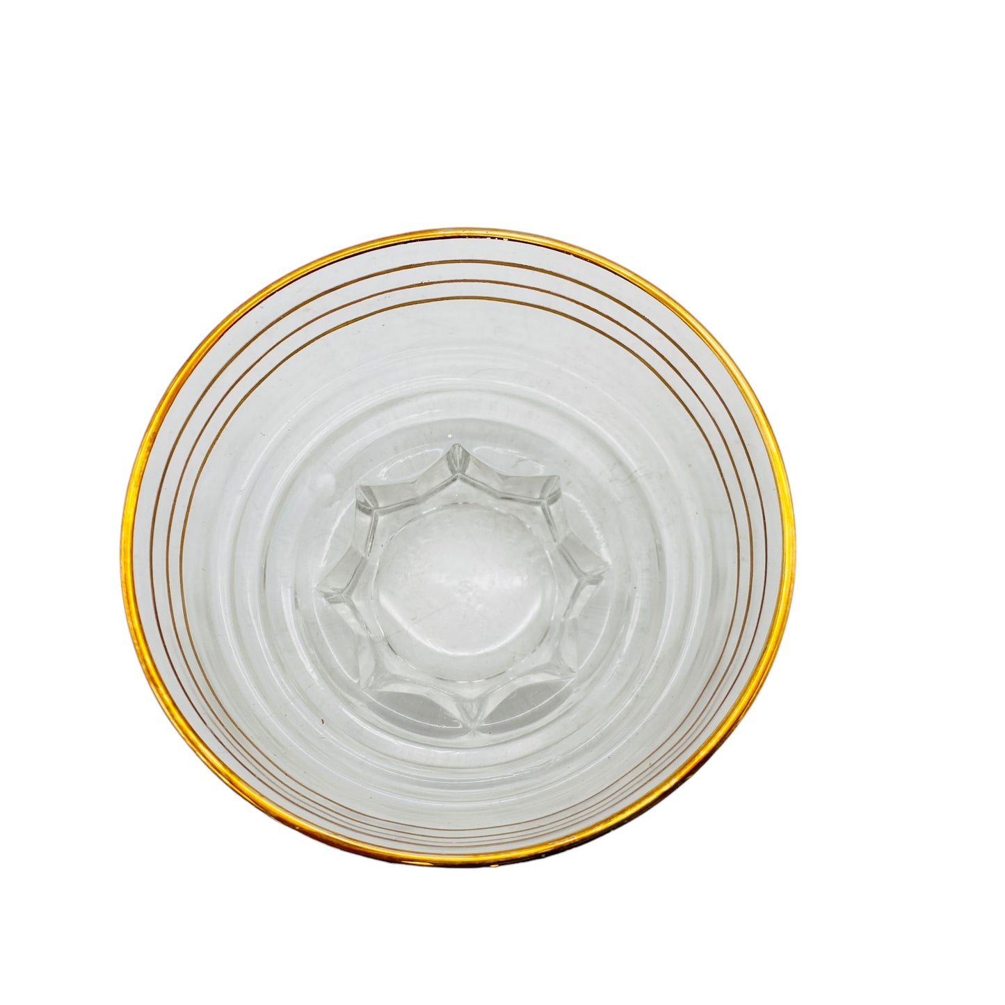 Schalen Set 70er 80er Goldrand Dessertschalen Eisschalen Glas 6er Set