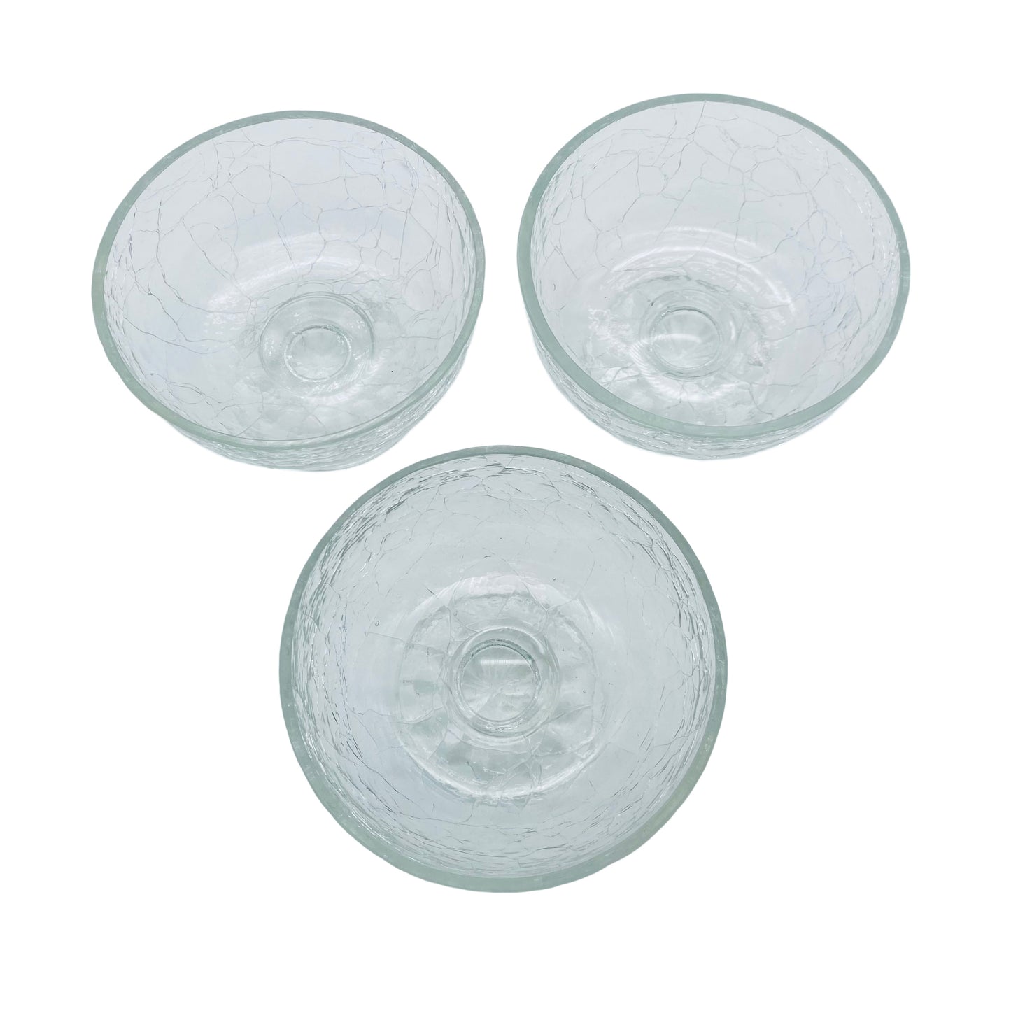 Schalen Set Craquele Eisglas Dessertschalen Mid Century 50er 60er Jahre