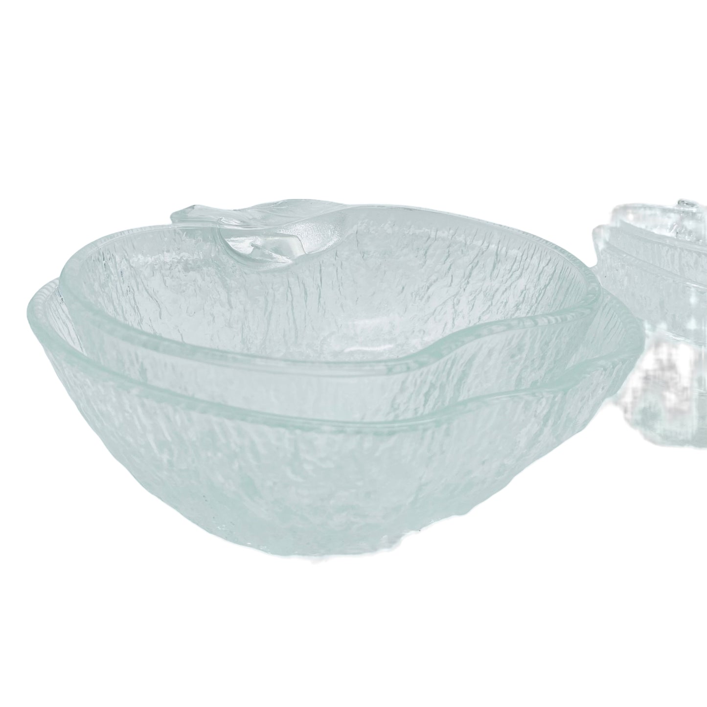 Schalen Set Obstschale Glas Apfel Erdbeere 60er 70er Jahre Pressglas