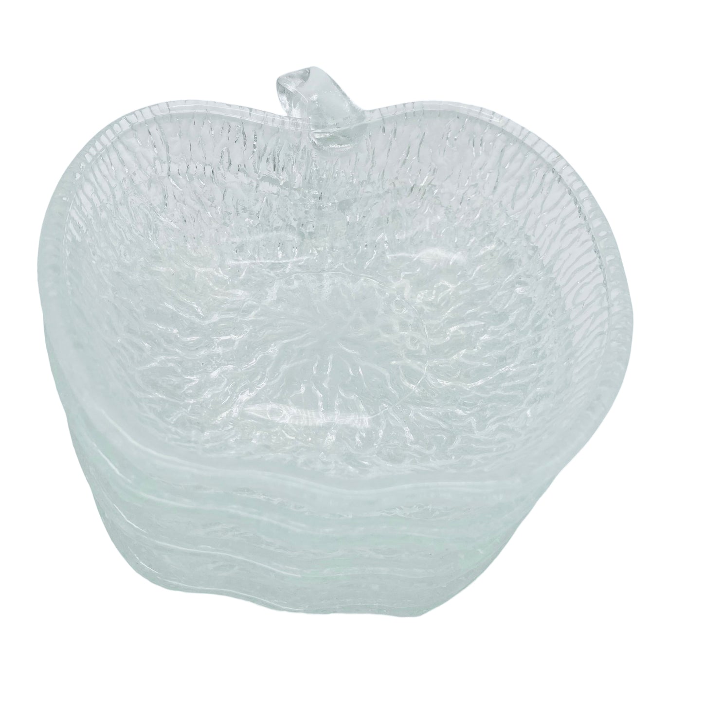 Schalen Set Obstschale Glas Apfel Erdbeere 60er 70er Jahre Pressglas