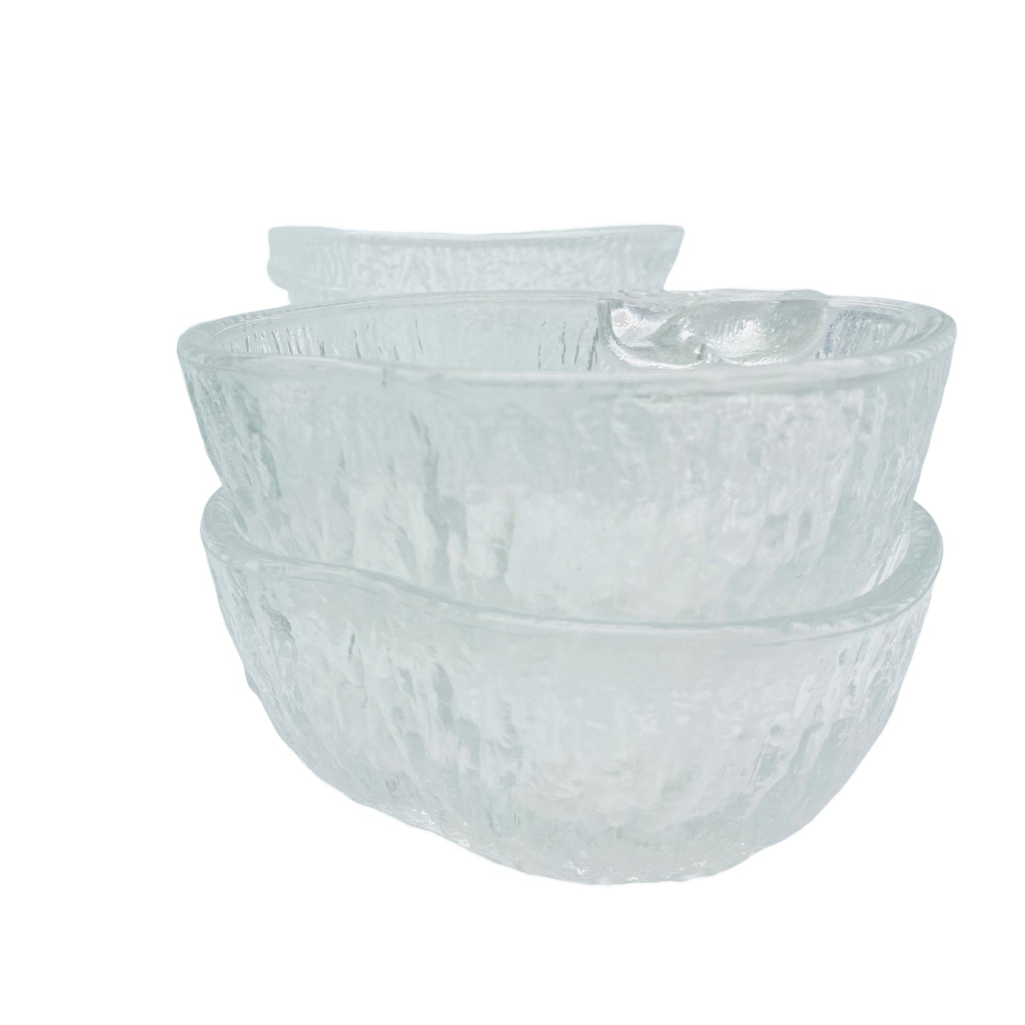 Schalen Set Obstschale Glas Apfel Erdbeere 60er 70er Jahre Pressglas