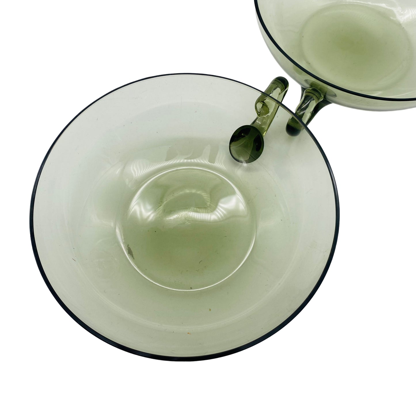 Schalen Set Rauchglas Henkelschale 50er 60er Jahre Mid Century Glas