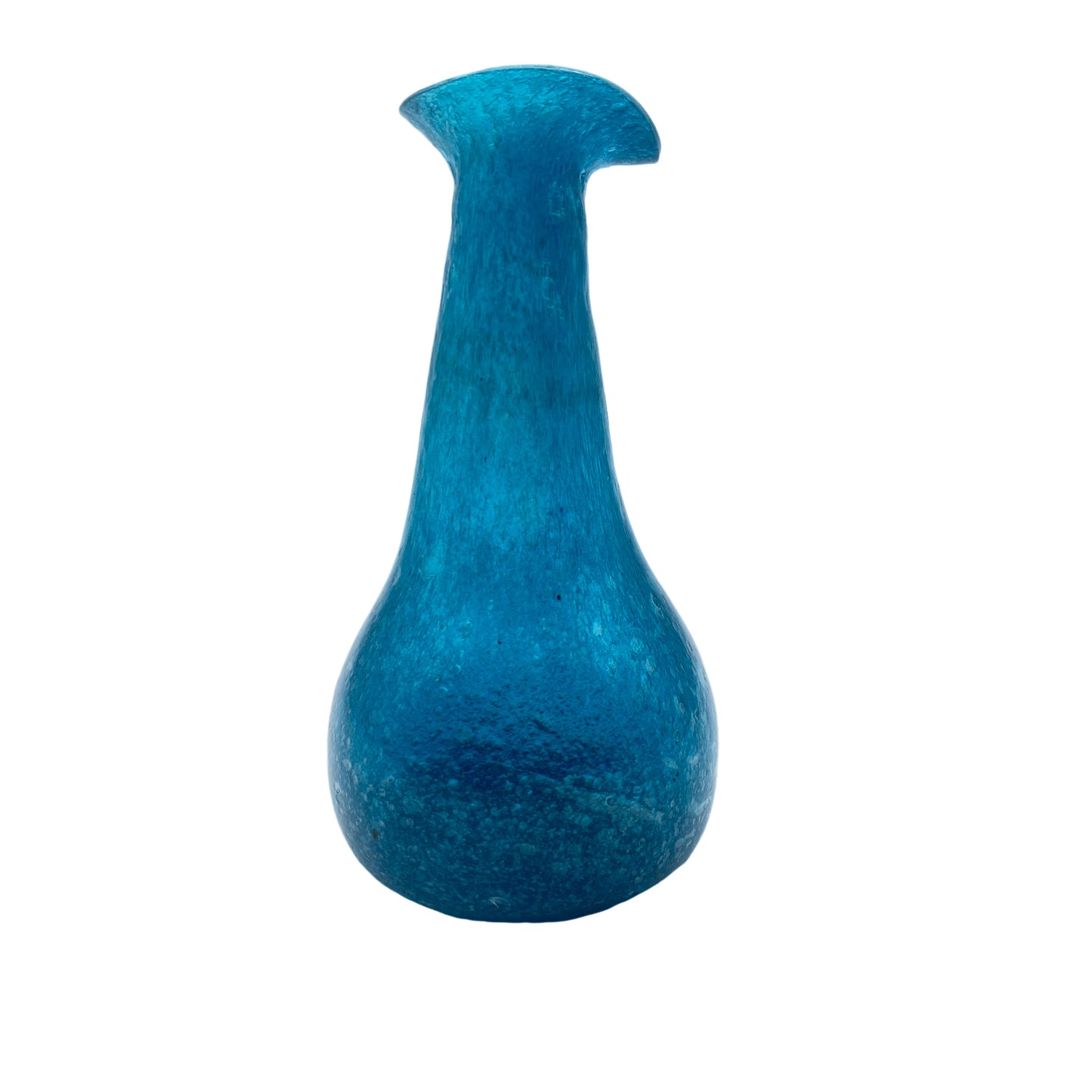 Schaumglas Vase türkis Mid Century Karaffe Glas 40er 50er