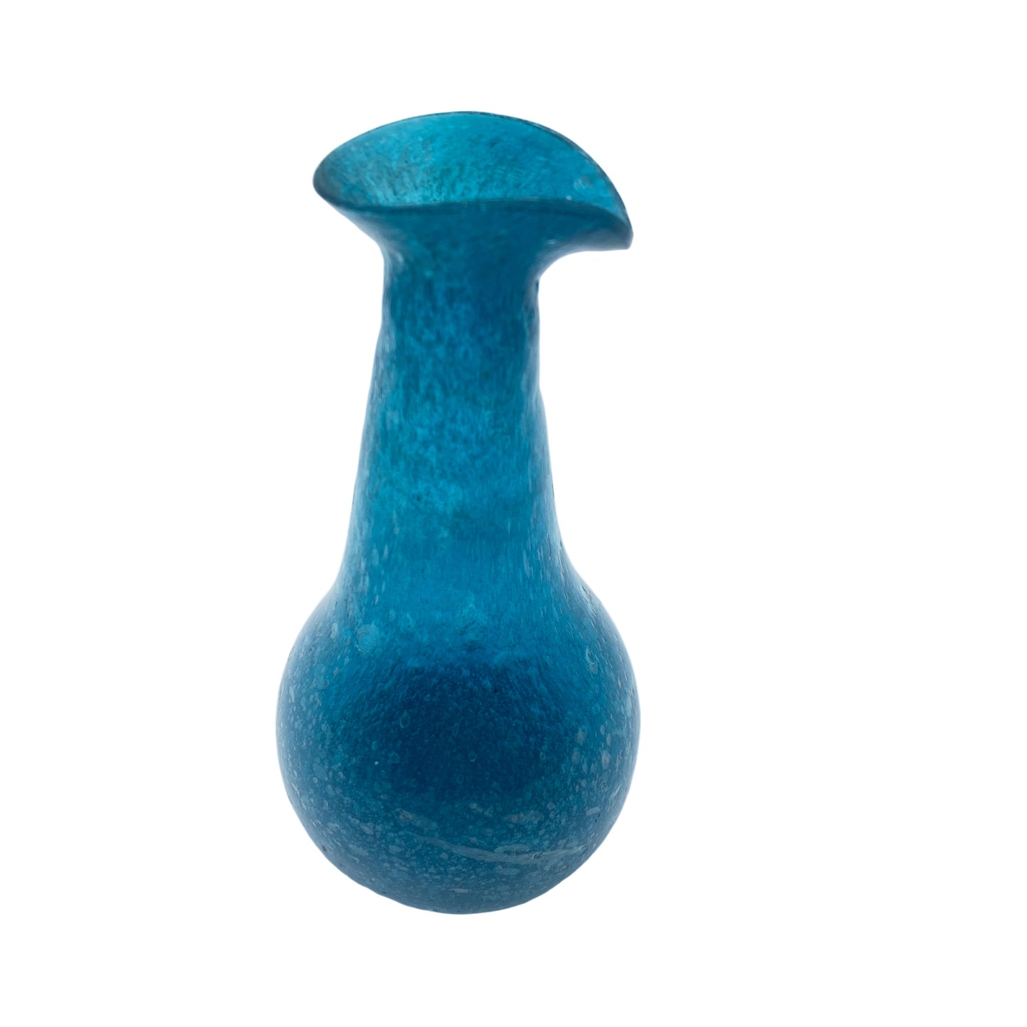 Schaumglas Vase türkis Mid Century Karaffe Glas 40er 50er