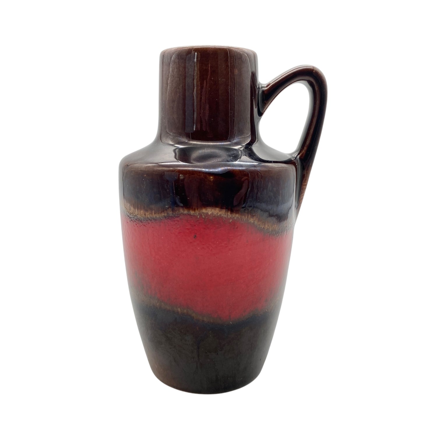 Scheurich Keramik Vase 405-13,5 braun rot 60er 70er Dekoration Mid Century