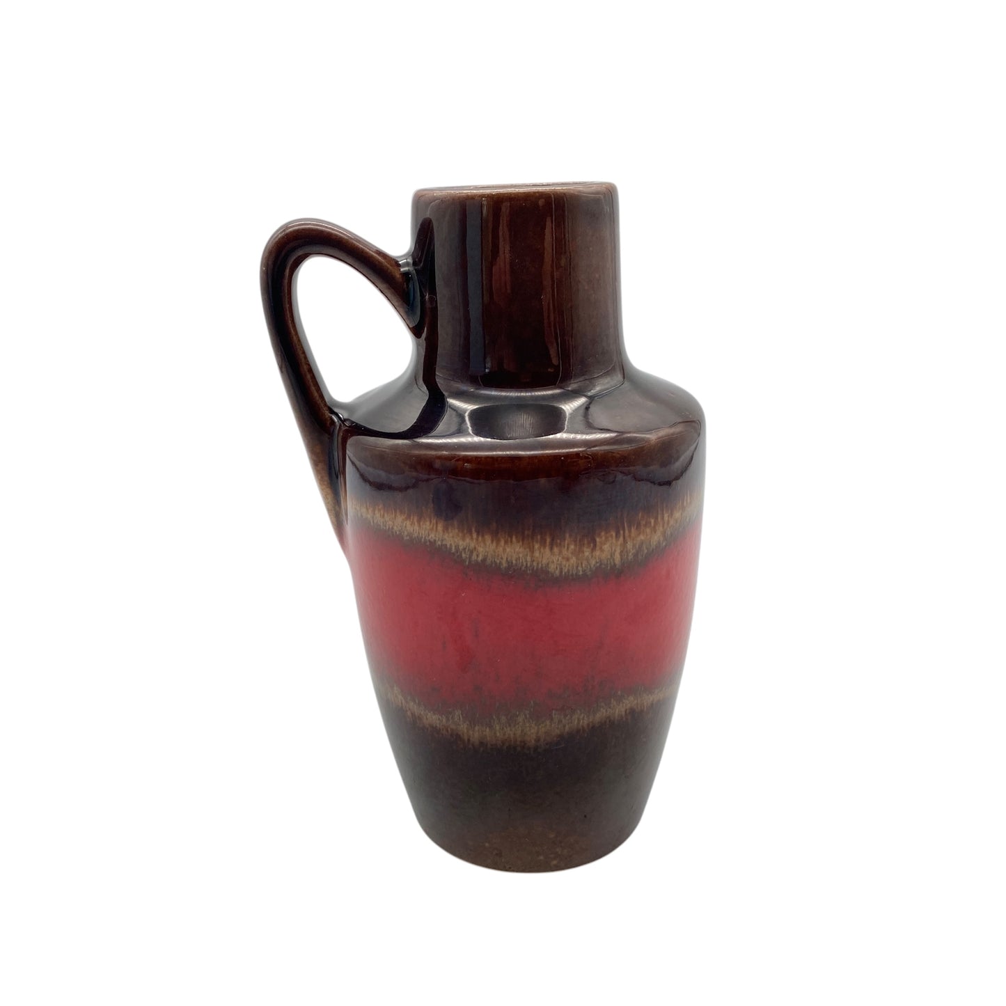 Scheurich Keramik Vase 405-13,5 braun rot 60er 70er Dekoration Mid Century