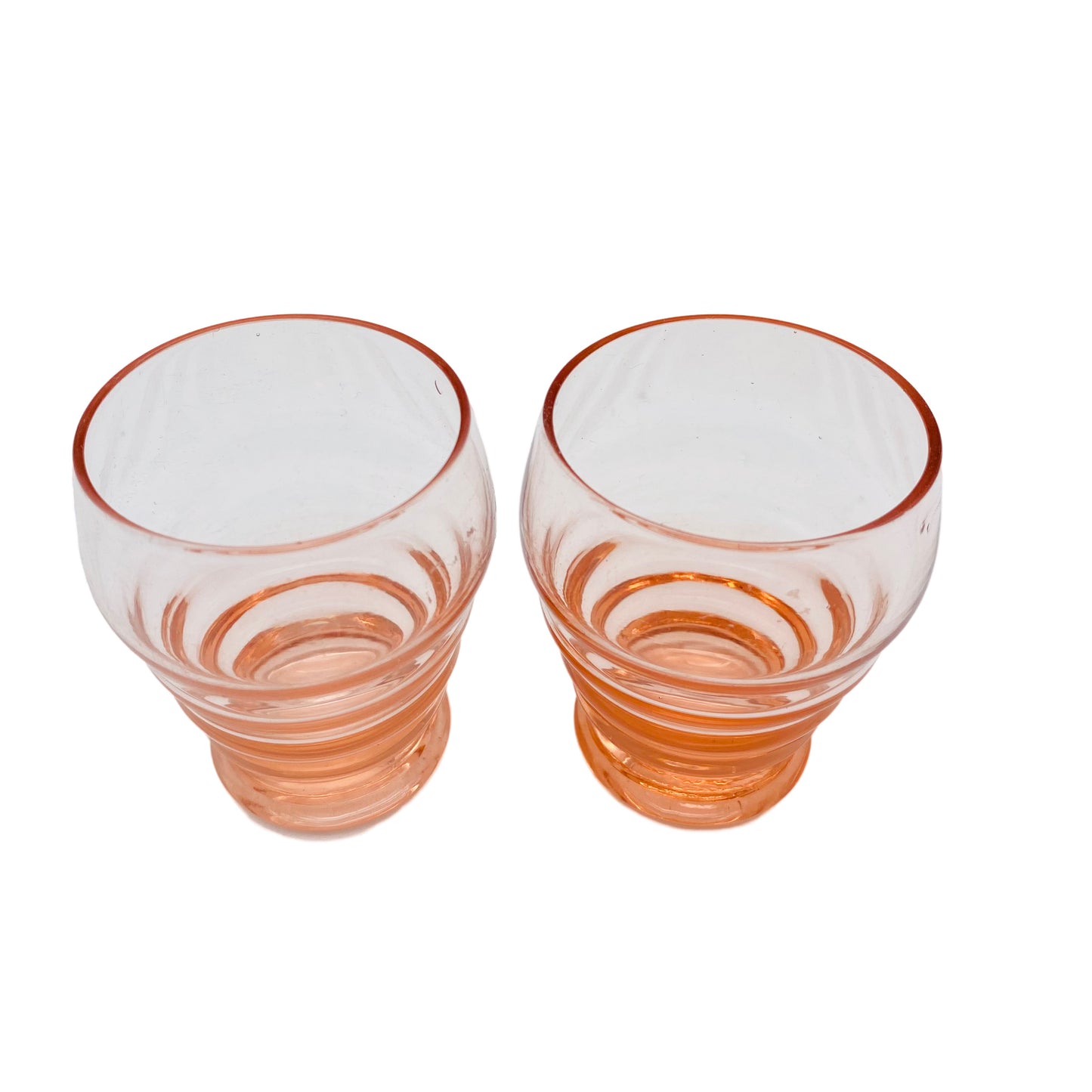Schnapsgläser rosa rosé Set 70er Jahre Vintage Glas