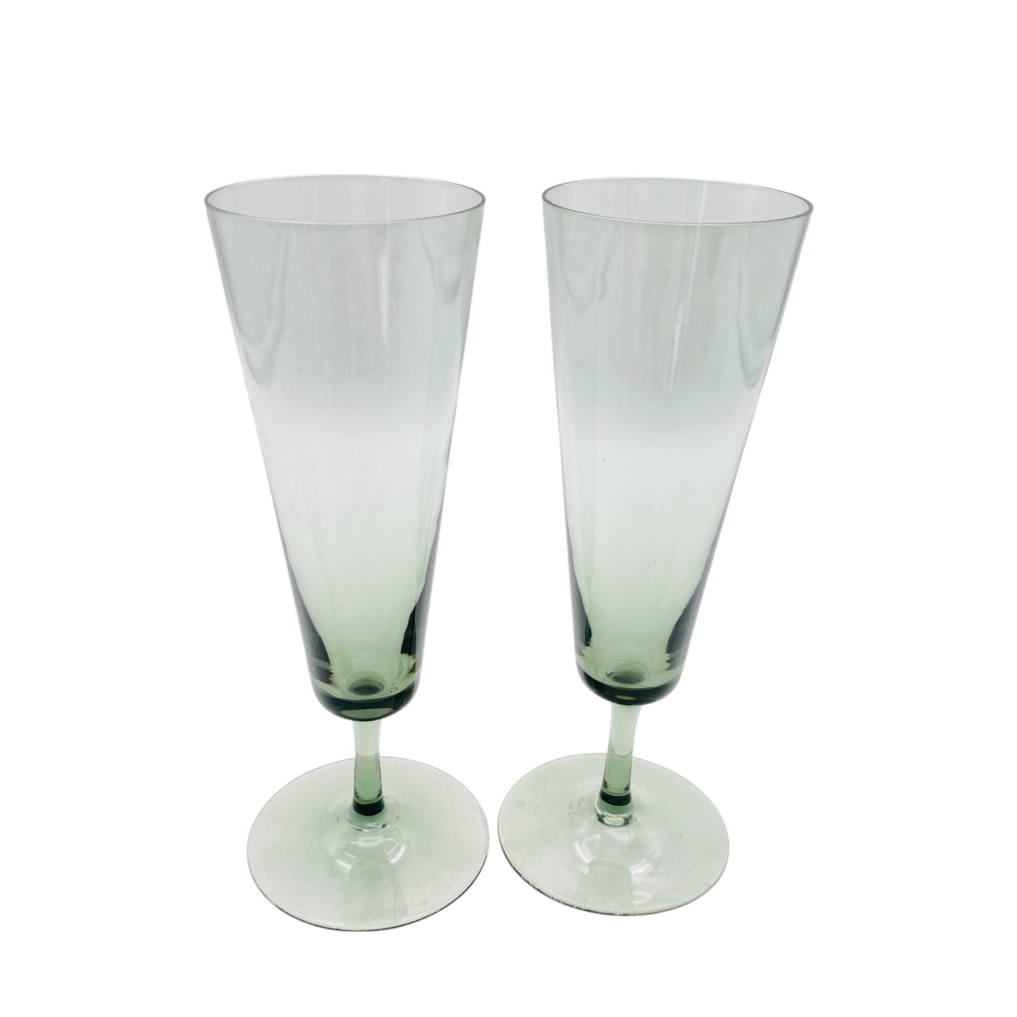 Sektgläser 2er Set Rauchglas grau Glas 50er 60er Jahre Mid Century