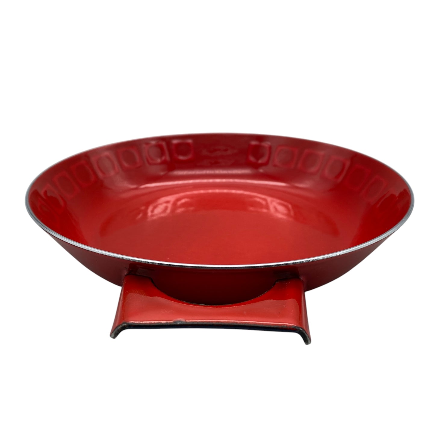 Silit Tischpfanne Emaille rot 70er Jahre Eisen Pfanne D 20,5 cm