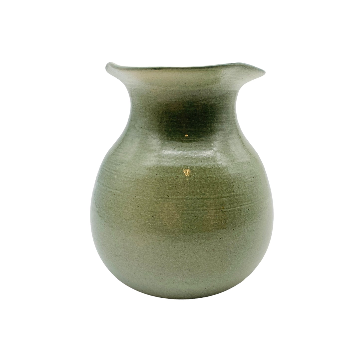 Steinkeramik Vase grau grün signiert 70er 80er Jahre Vintage Keramik Deko